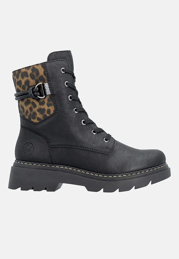 Leopardmönstrad känga