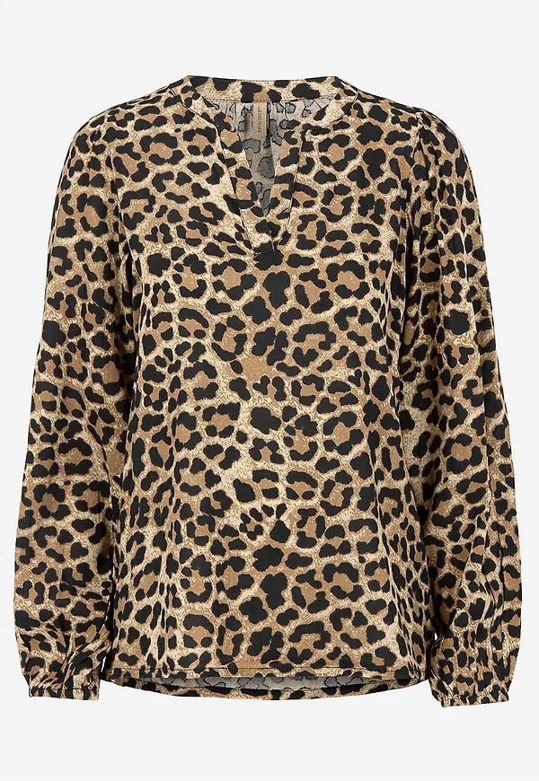 Leopardmönstrad blus