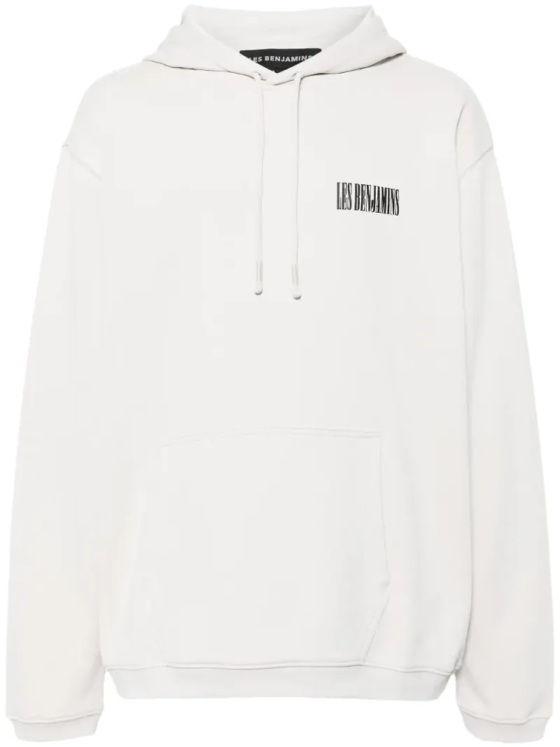 Les Benjamins hoodie med logotyp - Grå