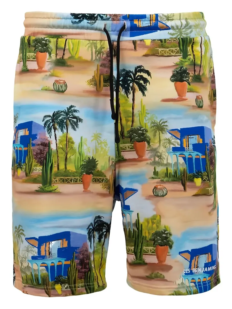 Les Benjamins mönstrade shorts - Neutral