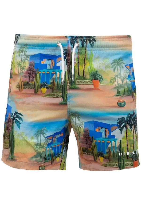 Les Benjamins printed swim shorts - Blå
