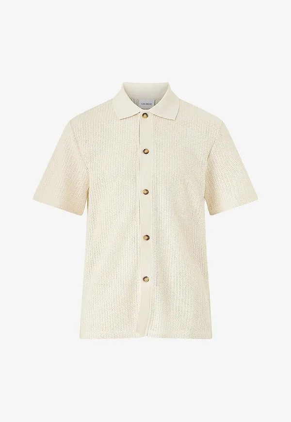 Les Deux - Skjorta Axel SS Shirt - Natur
