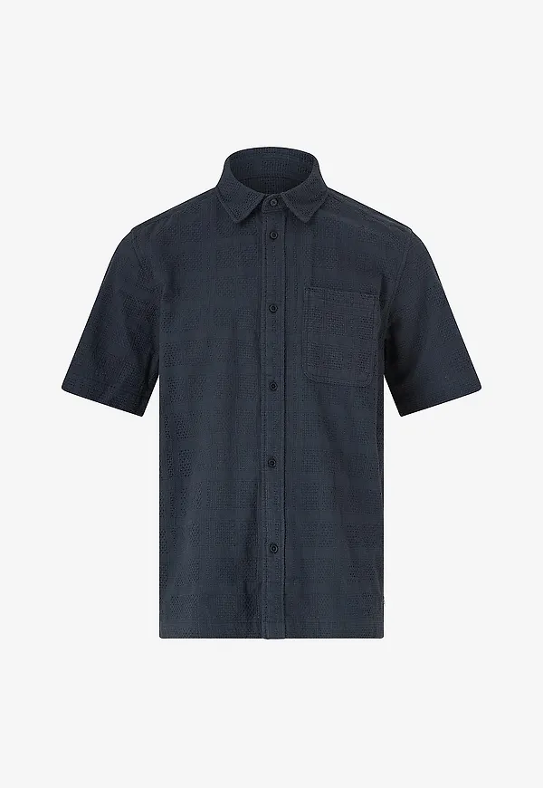 Les Deux - Skjorta Charlie SS Shirt - Blå