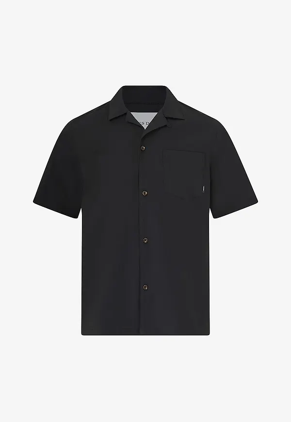 Les Deux - Skjorta Lukas Crisp SS Shirt - Svart