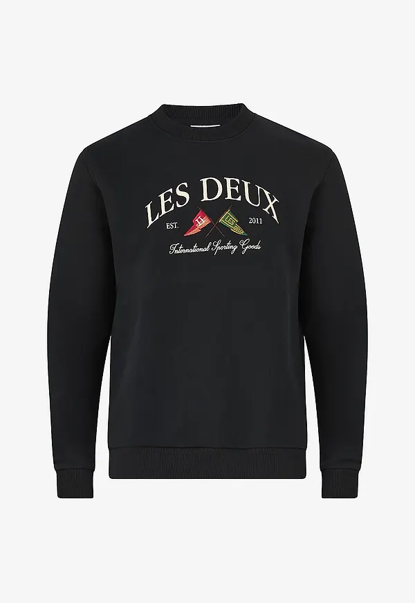 Les Deux - Sweatshirt Ivy League Sweatshirt - Svart