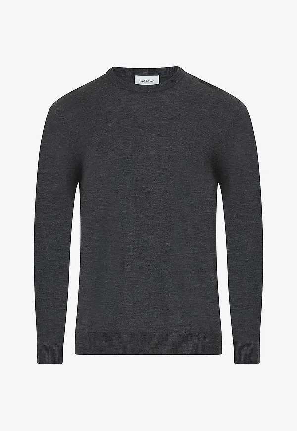 Les Deux - Ulltröja Greyson Merino Knit - Grå