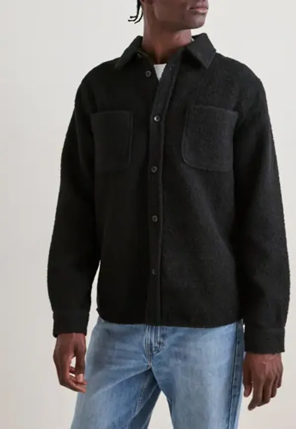 Les Deux Bouclé Overshirt Overshirts Svart
