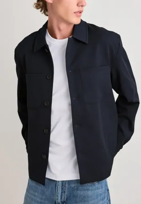 Les Deux Como Hybrid Jacket Overshirts Blå