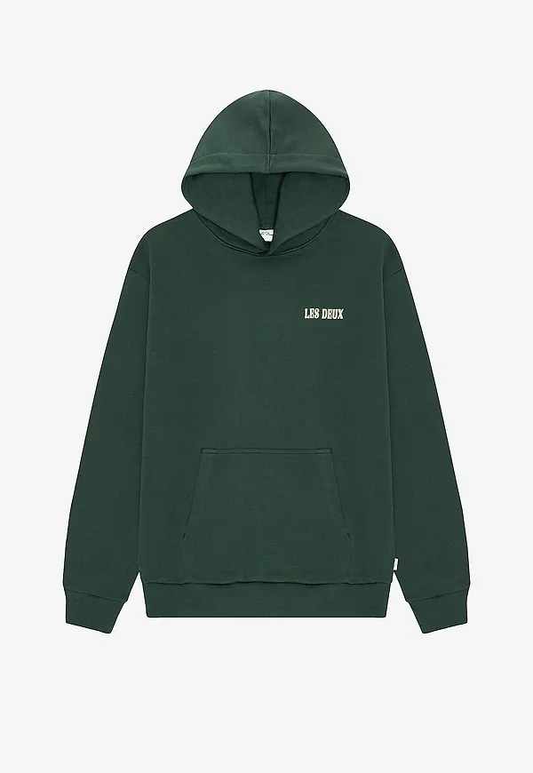 Les Deux - Huvtröja Woods Hoodie - Grön