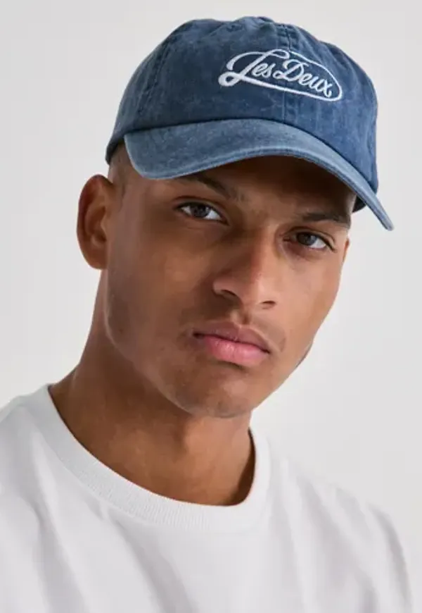 Les Deux Logo Dad Cap Kepsar Blå