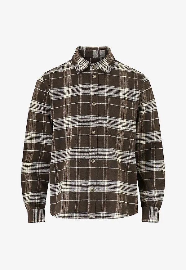 Les Deux - Overshirt Lennon Check Overshirt - Brun