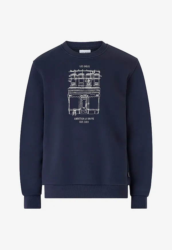 Les Deux - Sweatshirt Brady Neighborhood - Blå