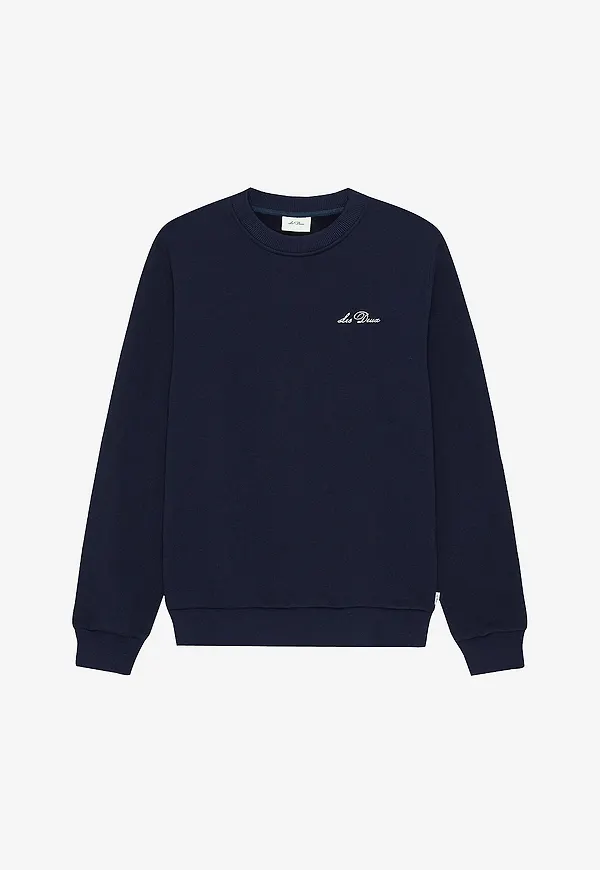 Les Deux - Sweatshirt Signature Print Sweatshirt - Blå