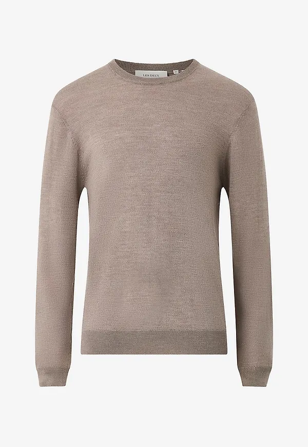 Les Deux - Tröja Greyson Merino Knit - Beige
