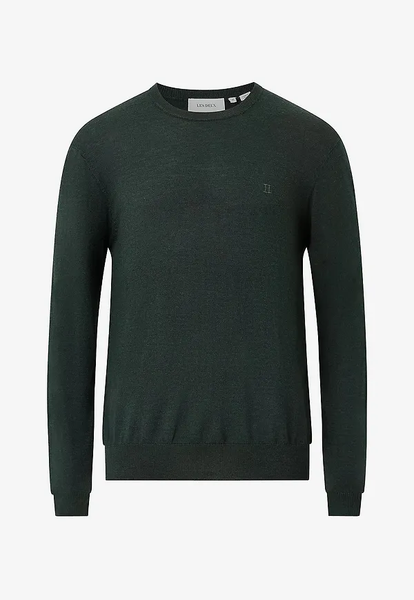 Les Deux - Tröja Greyson Merino Knit - Grön