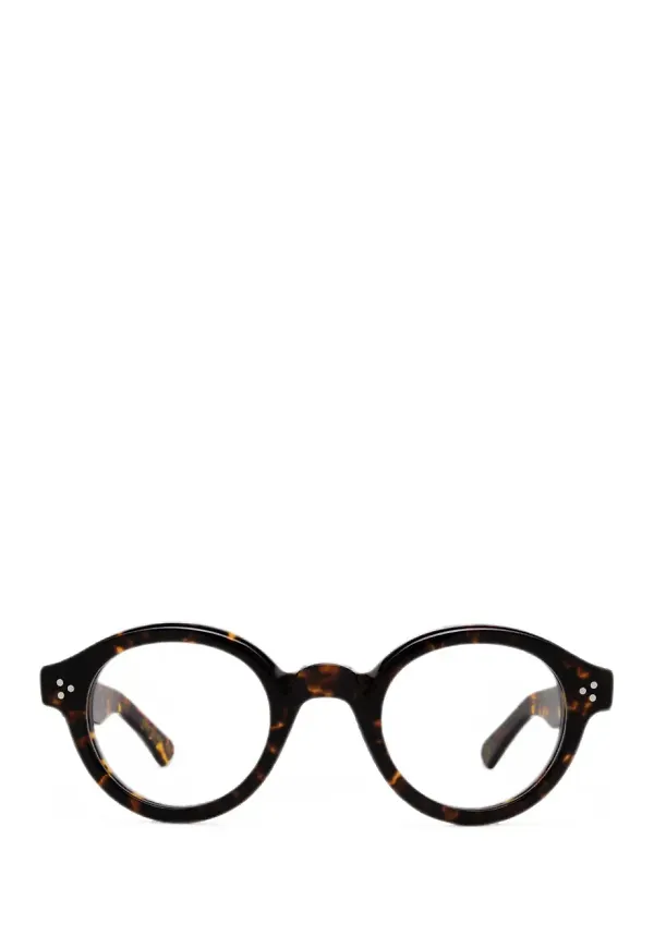 Lesca 'Corbs' tortoiseshell glasses - Brun