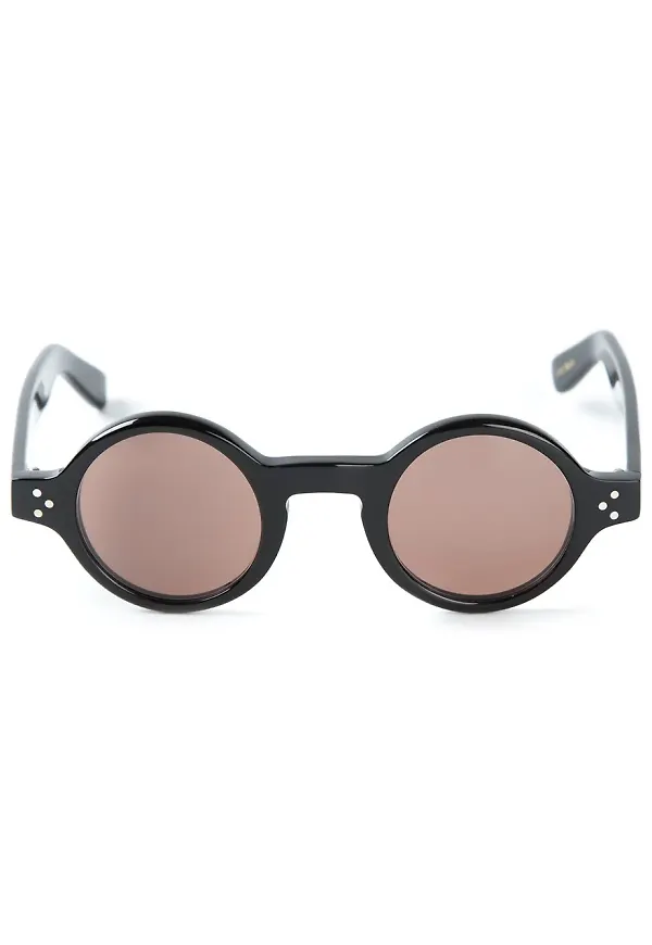 Lesca round frame sunglasses - Svart