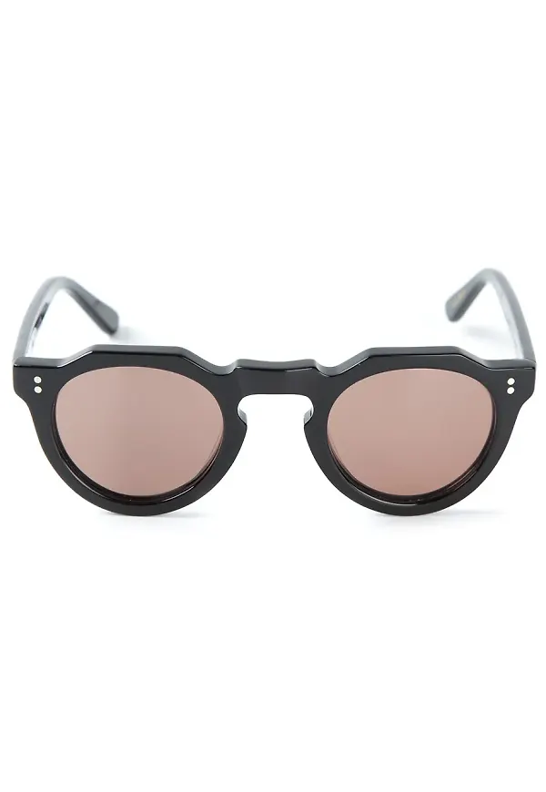 Lesca round frame sunglasses - Svart