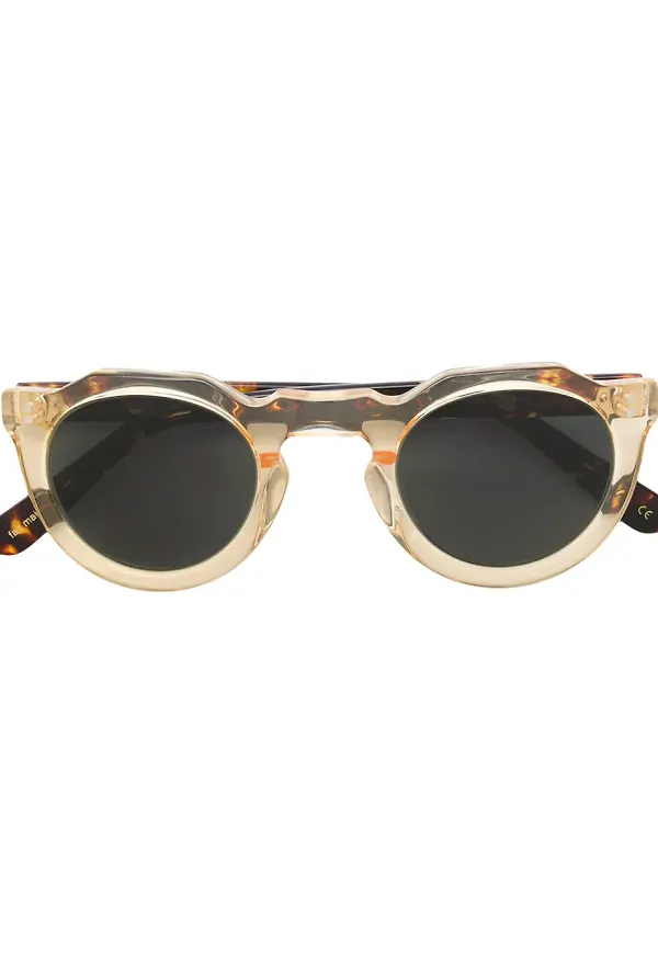 Lesca round tinted sunglasses - Brun