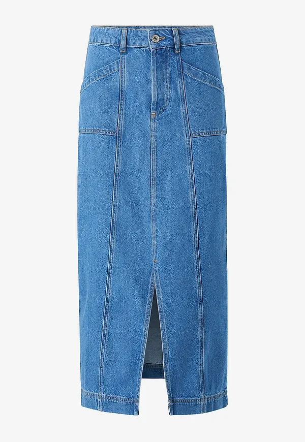 Levete Room - Jeanskjol LR-Frilla 4 - Blå