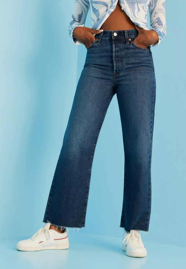 Levi's - High waisted jeans - Indigo - Ribcage Straight Ankle Noe Dow - Jeans