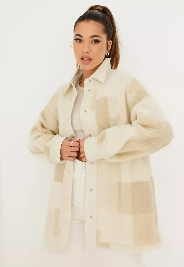 Levi's - Neutral - Elodie Sherpa Jacket Patchwork