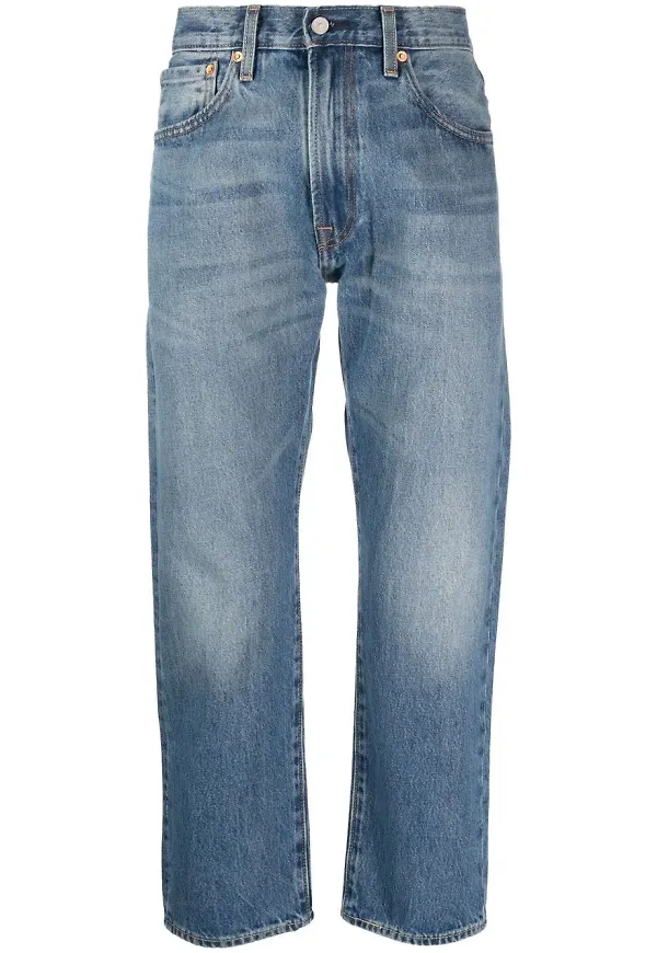 Levi's 551Z croppade straight-jeans - Blå