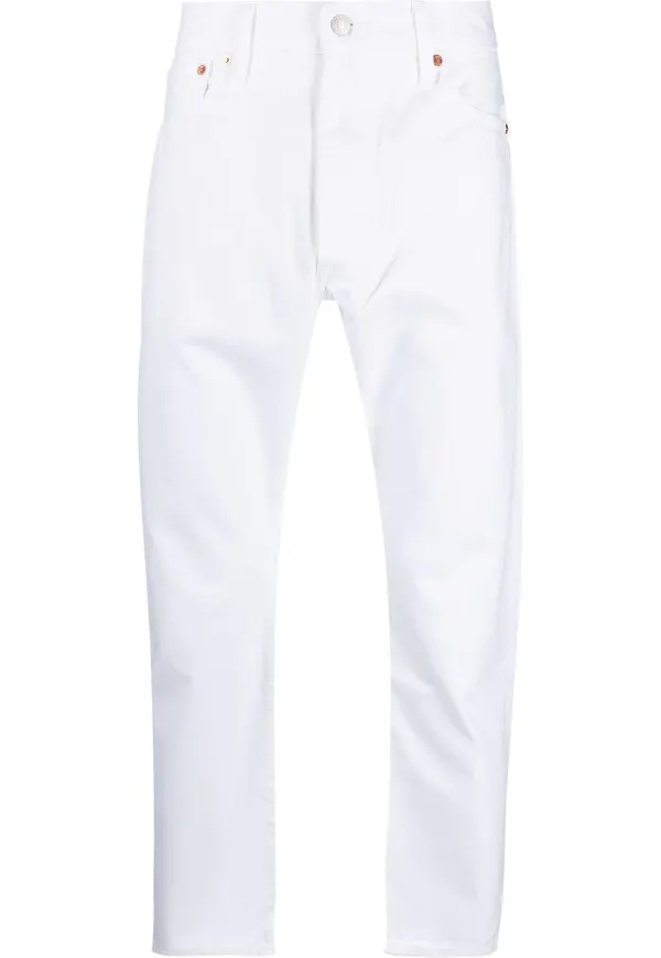 Levi's 551Z croppade straight-jeans - Vit