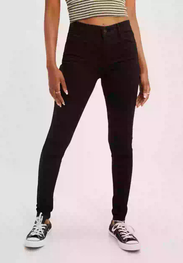 Levi's 720 Hirise Super Skinny Black Skinny jeans Svart