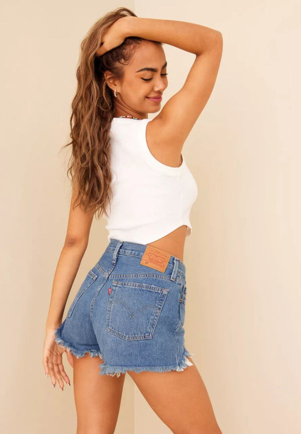 Levi's - Blå - 501 Original Short Athens Mid