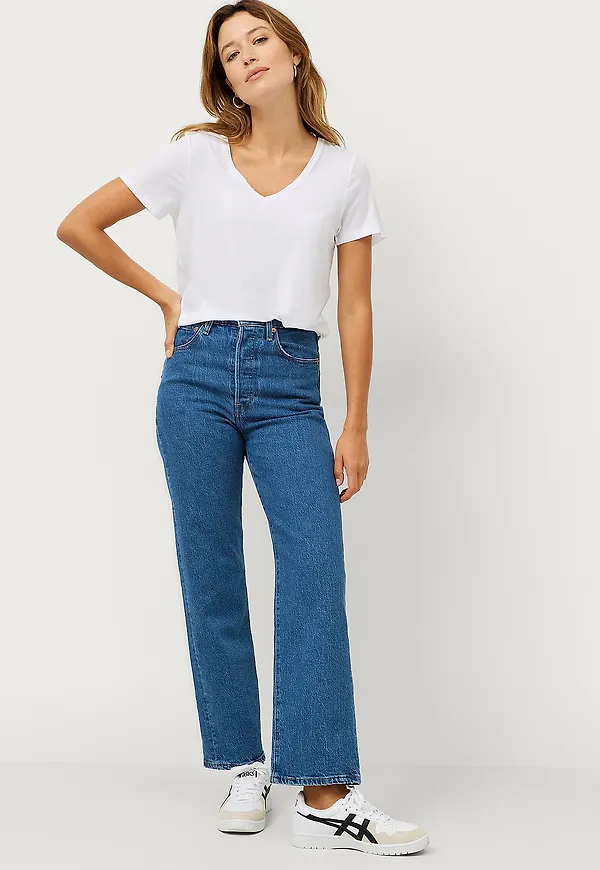 Levi's - Jeans Ribcage Straight Ankle - Blå