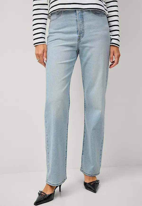 Levi's - Jeans Ribcage Straight Ankle - Blå