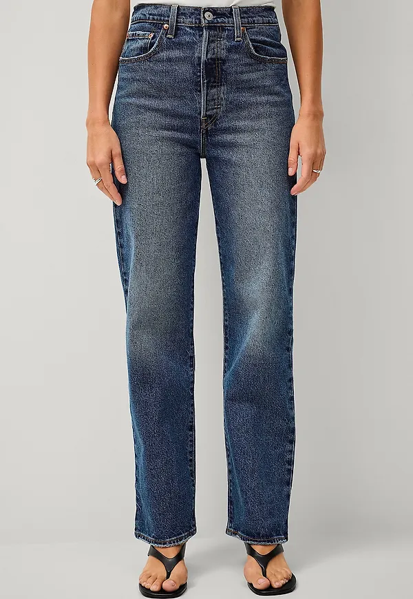Levi's - Jeans Ribcage Straight Ankle - Blå