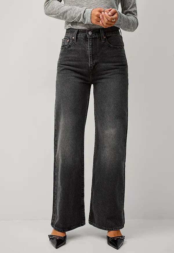 Levi's - Jeans Ribcage Wide Leg H223 - Svart