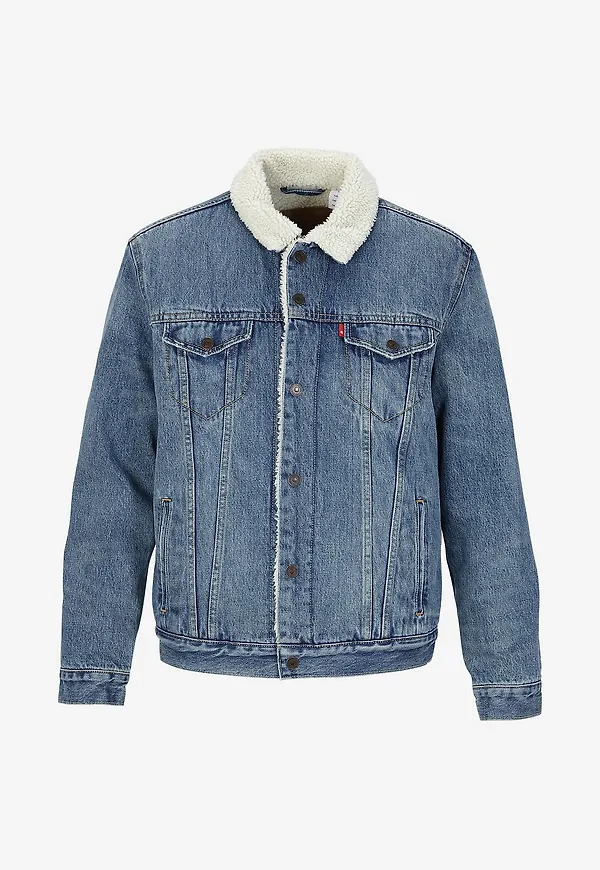 Levi's - Jeansjacka Sherpa Trucker - Blå