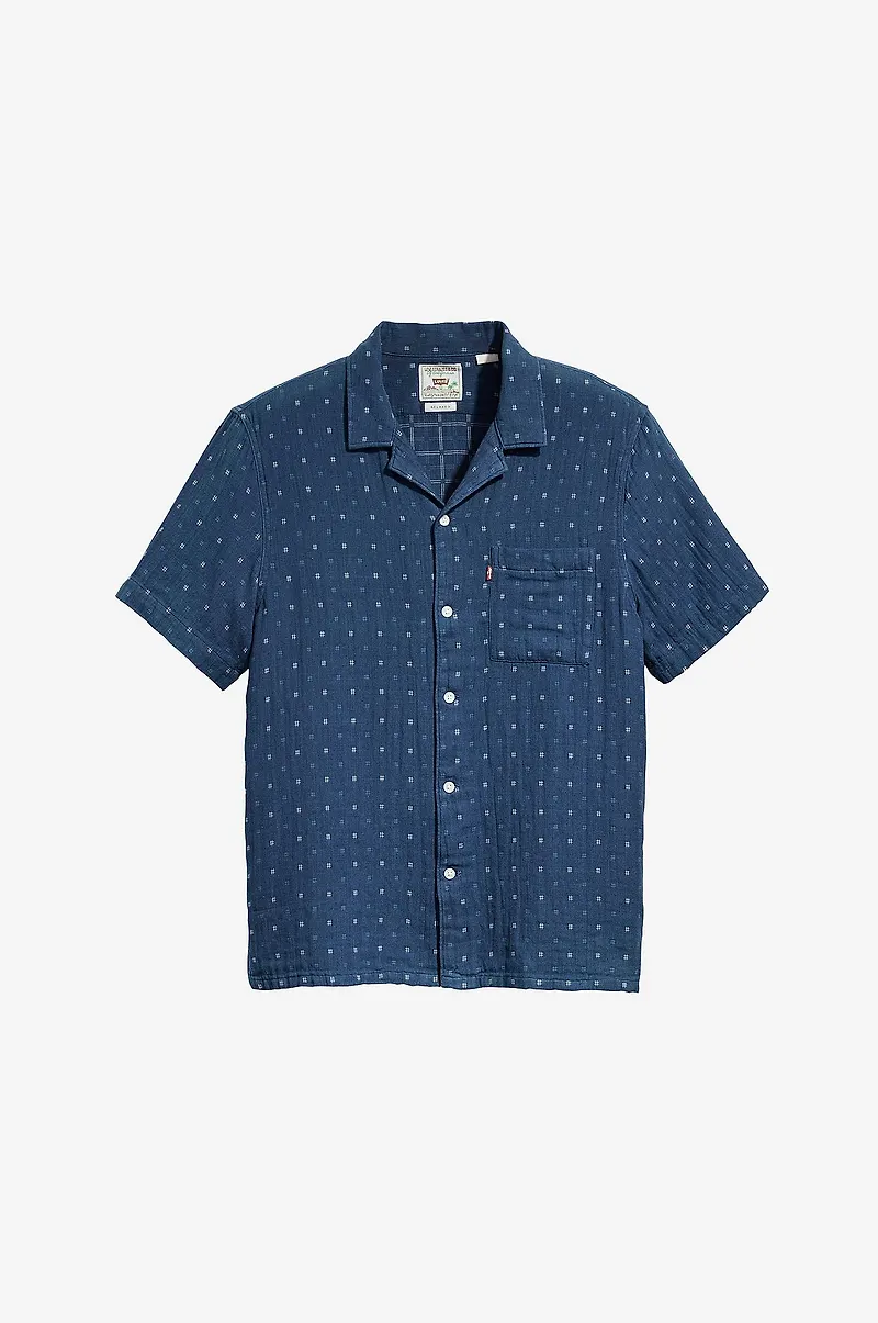 Levi's - Kortärmad Skjorta Cubano Shirt Flamingo Leaf Pri - Blå