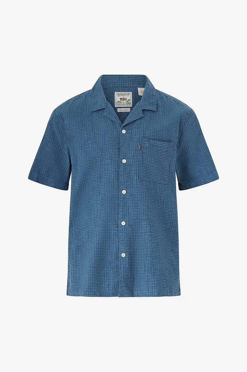 Levi's - Kortärmad Skjorta Cubano Shirt Flamingo Leaf Pri - Blå
