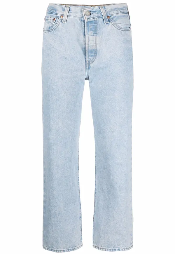 Levi's croppade jeans med hög midja - Blå
