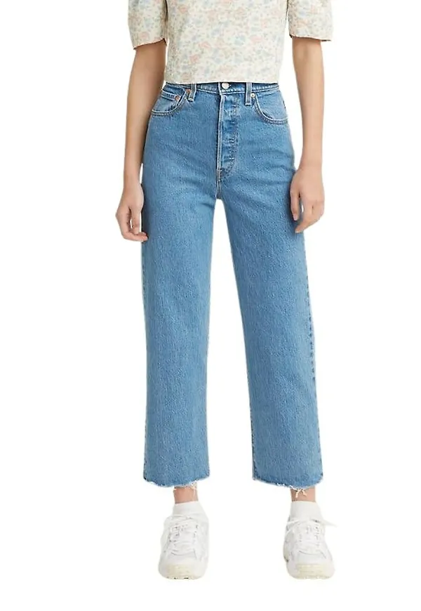 Levi's Cropped Jeans Blå, Dam