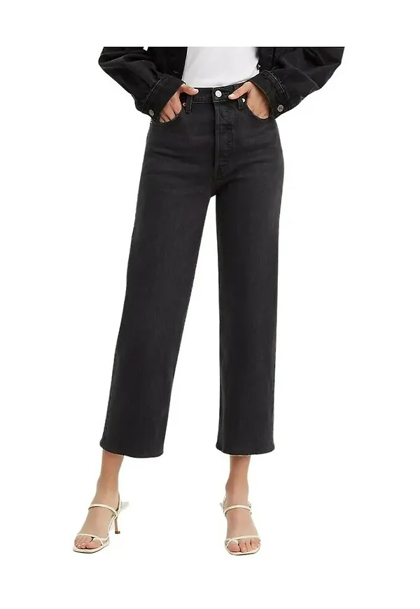 Levi's Cropped Jeans Svart, Dam