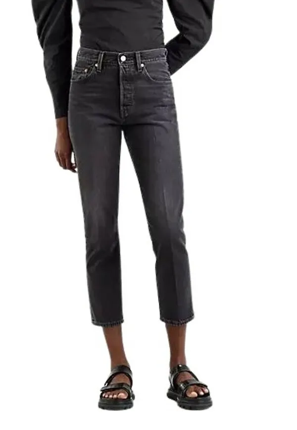 Levi's Cropped Jeans Svart, Dam