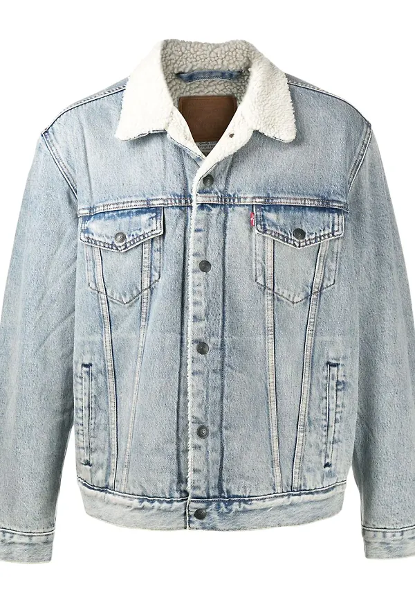 Levi's fårskinnsfodrad jeansjacka - Blå