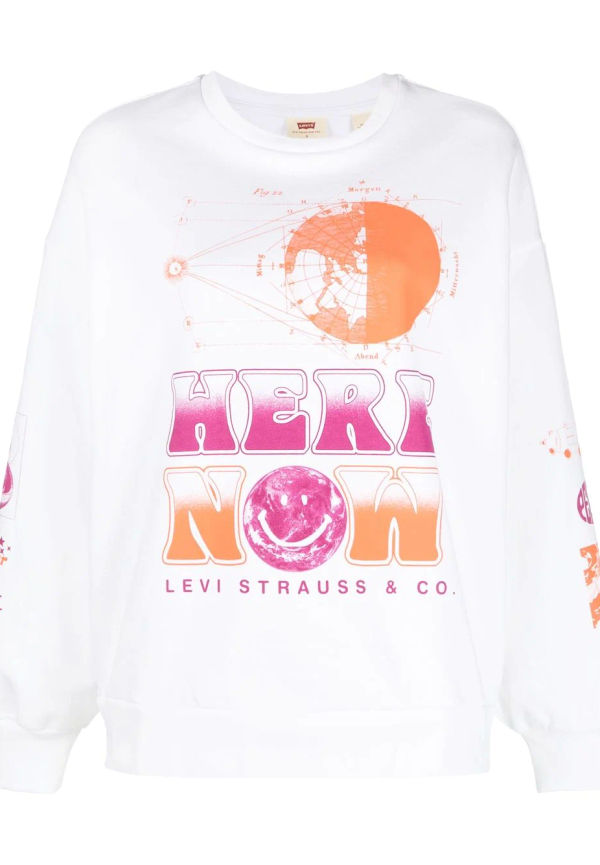 Levi's graphic-print cotton sweatshirt - Vit
