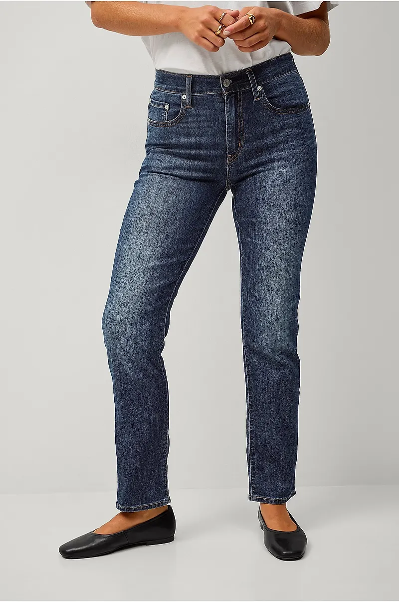 Levi's - Jeans 724 High Rise Straight - Blå