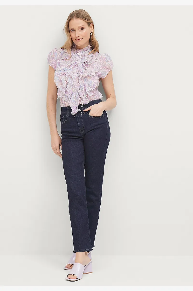 Levi's - Jeans 724 High Rise Straight - Blå