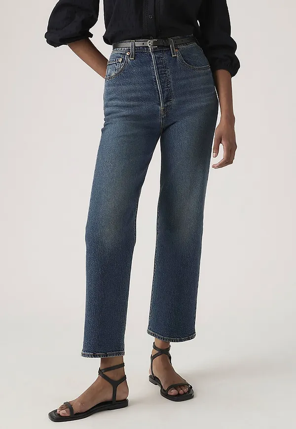 Levi's - Jeans Ribcage Straight Ankle - Blå