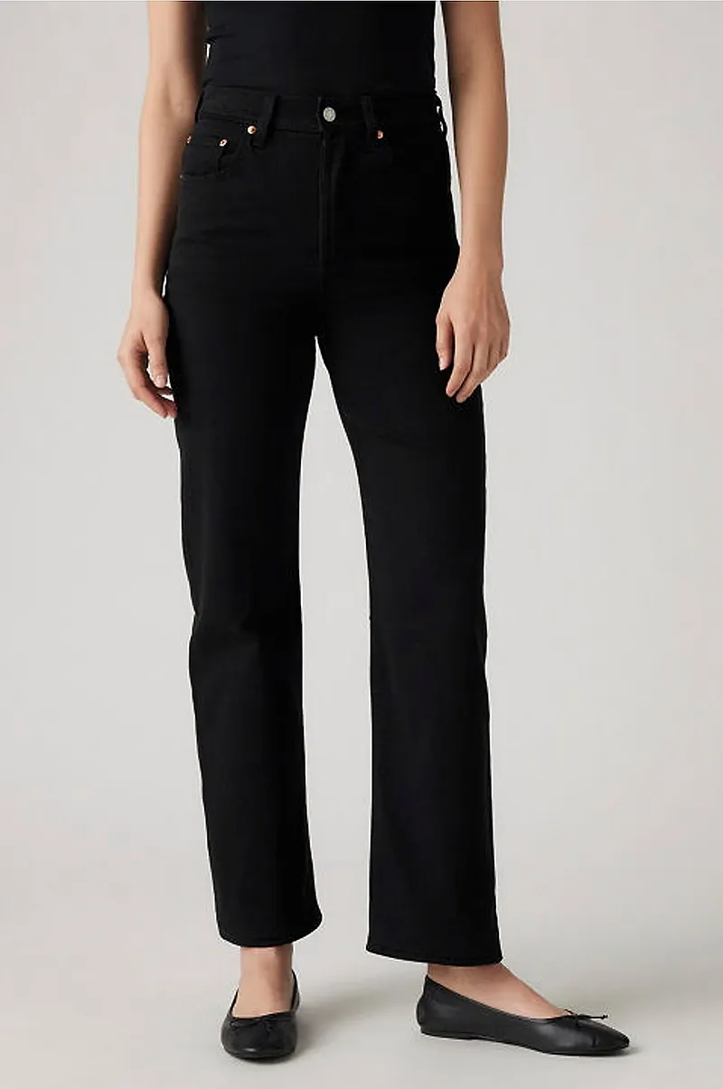 Levi's - Jeans Ribcage Straight Ankle - Svart
