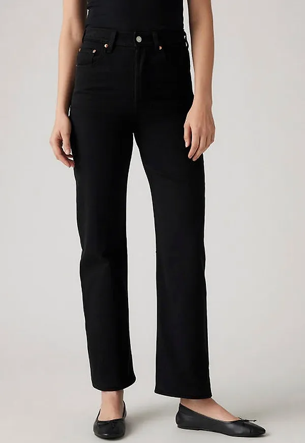Levi's - Jeans Ribcage Straight Ankle - Svart