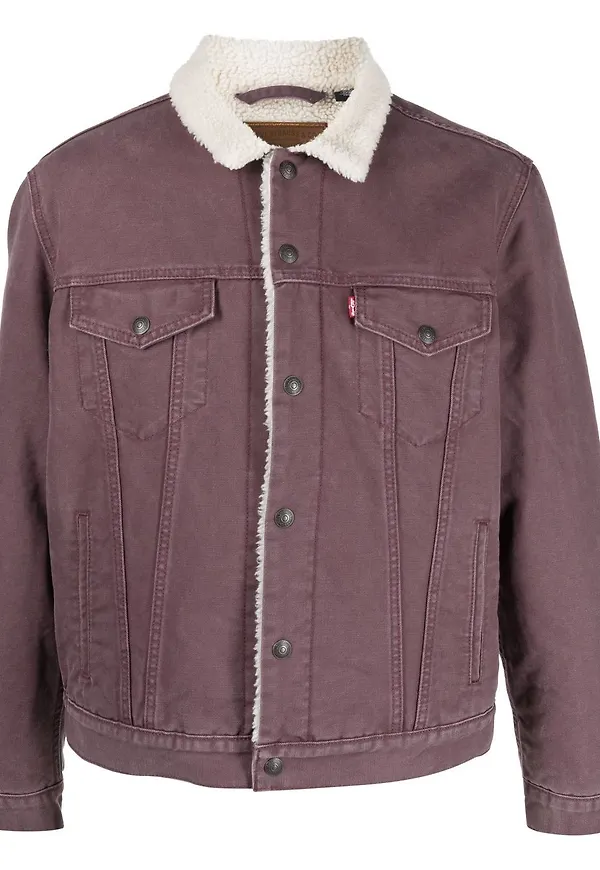 Levi's jeansjacka med fårpälskrage - Lila