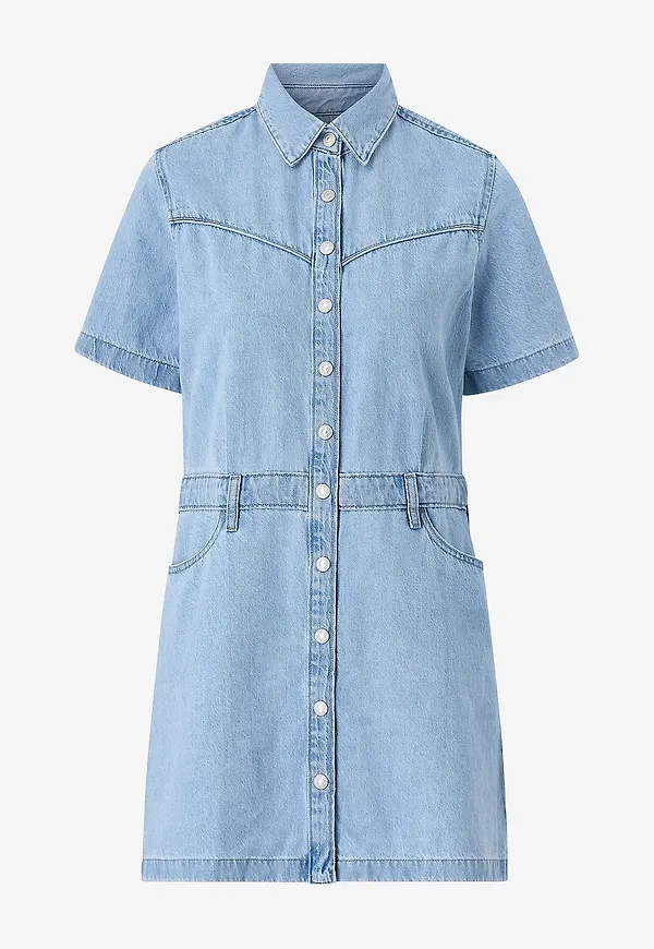 Levi's - Jeansklänning SS Logan Western Dress - Blå